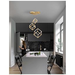 Závěsné svítidlo GABBIA zlatý hliník a silikon LED 110W 230V 3000K IP20 stmívatelné - NOVA LUCE Obrázek pro produkt Závěsné svítidlo GABBIA zlatý hliník a silikon LED 110W 230V 3000K IP20 stmívatelné - NOVA LUCE