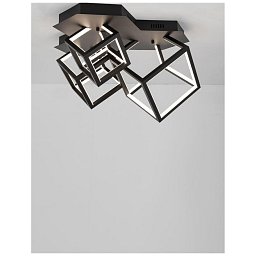 Stropní svítidlo GABBIA černý hliník a silikon LED 110W 230V 3000K IP20 stmívatelné - NOVA LUCE Obrázek pro produkt Stropní svítidlo GABBIA černý hliník a silikon LED 110W 230V 3000K IP20 stmívatelné - NOVA LUCE