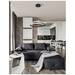 Závěsné svítidlo GRANIA černý hliník a akryl LED 25W 230V 3000K IP20 stmívatelné - NOVA LUCE Obrázek pro produkt Závěsné svítidlo GRANIA černý hliník a akryl LED 25W 230V 3000K IP20 stmívatelné - NOVA LUCE