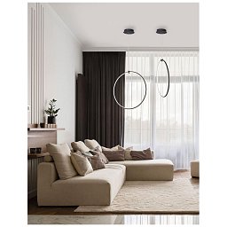 Závěsné svítidlo RING černý hliník a akryl LED 28W 230V 3000K IP20 stmívatelné - NOVA LUCE Obrázek pro produkt Závěsné svítidlo RING černý hliník a akryl LED 28W 230V 3000K IP20 stmívatelné - NOVA LUCE