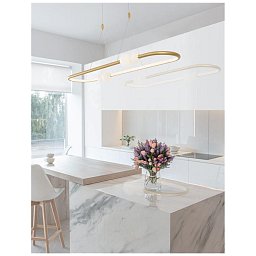 Závěsné svítidlo CELIA stmívatelné saténový zlatý hliník opálové sklo LED 44.2W 230V 3000K IP20 stmívatelné - NOVA LUCE Obrázek pro produkt Závěsné svítidlo CELIA stmívatelné saténový zlatý hliník opálové sklo LED 44.2W 230V 3000K IP20 stmívatelné - NOVA LUCE