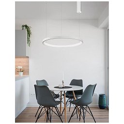 Závěsné svítidlo PERTINO bílý hliník a akryl LED 38W 230V 3000K IP20 stmívatelné - NOVA LUCE Obrázek pro produkt Závěsné svítidlo PERTINO bílý hliník a akryl LED 38W 230V 3000K IP20 stmívatelné - NOVA LUCE