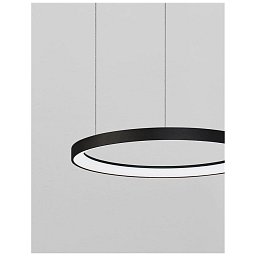 Závěsné svítidlo PERTINO černý hliník a akryl LED 48W 230V 3000K IP20 stmívatelné - NOVA LUCE Obrázek pro produkt Závěsné svítidlo PERTINO černý hliník a akryl LED 48W 230V 3000K IP20 stmívatelné - NOVA LUCE