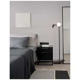 Stojací lampa JOLINE černý kov a hliníkbílé opálové sklo vypínač na těle LED 6W Samsung 1x3W 230V 3200K čtecí lampička IP20 - NOVA LUCE Obrázek pro produkt Stojací lampa JOLINE černý kov a hliníkbílé opálové sklo vypínač na těle LED 6W Samsung 1x3W 230V 3200K čtecí lampička IP20 - NOVA LUCE