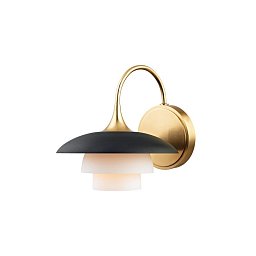 Nástěnné svítidlo BARRON ocel/sklo staromosaz/opál E14 1x40W - HUDSON VALLEY Obrázek pro produkt Nástěnné svítidlo BARRON ocel/sklo staromosaz/opál E14 1x40W - HUDSON VALLEY