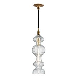 Závěsné svítidlo POMFRET ocel/sklo staromosaz/čirá E27 1x40W - HUDSON VALLEY Obrázek pro produkt Závěsné svítidlo POMFRET ocel/sklo staromosaz/čirá E27 1x40W - HUDSON VALLEY