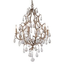Závěsné svítidlo AMADEUS kov/křišťál bronz E14 6x40W - HUDSON VALLEY (Corbettt) Obrázek pro produkt Závěsné svítidlo AMADEUS kov/křišťál bronz E14 6x40W - HUDSON VALLEY (Corbettt)