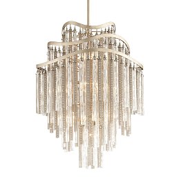 Závěsné svítidlo CHIMERA kov/sklo stříbrná/čirá E14 10x40W - HUDSON VALLEY (Corbettt) Obrázek pro produkt Závěsné svítidlo CHIMERA kov/sklo stříbrná/čirá E14 10x40W - HUDSON VALLEY (Corbettt)