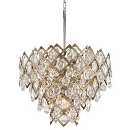 Závěsné svítidlo TIARA kov/ocel/křišťál bronz/čirá E14 7x40W - HUDSON VALLEY (Corbettt) Obrázek pro produkt Závěsné svítidlo TIARA kov/ocel/křišťál bronz/čirá E14 7x40W - HUDSON VALLEY (Corbettt)