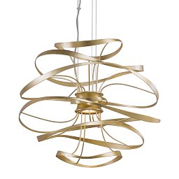 Závěsné svítidlo CALLIGRAPHY kov/sklo zlatá/čirá LED 16W 2700K stmívatelné - HUDSON VALLEY (Corbettt) Obrázek pro produkt Závěsné svítidlo CALLIGRAPHY kov/sklo zlatá/čirá LED 16W 2700K stmívatelné - HUDSON VALLEY (Corbettt)