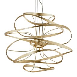 Závěsné svítidlo CALLIGRAPHY kov/sklo zlatá/čirá LED 24W 2700K stmívatelné - HUDSON VALLEY (Corbettt) Obrázek pro produkt Závěsné svítidlo CALLIGRAPHY kov/sklo zlatá/čirá LED 24W 2700K stmívatelné - HUDSON VALLEY (Corbettt)