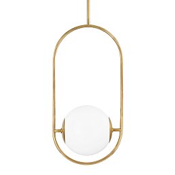 Závěsné svítidlo EVERLEY mosaz/sklo mosaz/opál E27 1x40W - HUDSON VALLEY (Corbettt) Obrázek pro produkt Závěsné svítidlo EVERLEY mosaz/sklo mosaz/opál E27 1x40W - HUDSON VALLEY (Corbettt)