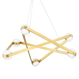 Závěsné svítidlo ORBIT mosaz/sklo staromosaz/opál LED 35W 3000K stmívatelné - HUDSON VALLEY Obrázek pro produkt Závěsné svítidlo ORBIT mosaz/sklo staromosaz/opál LED 35W 3000K stmívatelné - HUDSON VALLEY