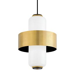 Závěsné svítidlo MELROSE mosaz/sklo mosaz/opál E14 6x40W - HUDSON VALLEY (Corbettt) Obrázek pro produkt Závěsné svítidlo MELROSE mosaz/sklo mosaz/opál E14 6x40W - HUDSON VALLEY (Corbettt)