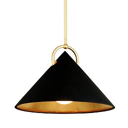 Závěsné svítidlo CHARM kov/sklo černá/zlatá/opál E27 1x100W - HUDSON VALLEY (Corbettt) Obrázek pro produkt Závěsné svítidlo CHARM kov/sklo černá/zlatá/opál E27 1x100W - HUDSON VALLEY (Corbettt)