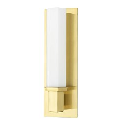 Nástěnné svítidlo Walton ocel/sklo staromosaz/opál E27 1x75W - HUDSON VALLEY (Corbettt) Obrázek pro produkt Nástěnné svítidlo Walton ocel/sklo staromosaz/opál E27 1x75W - HUDSON VALLEY (Corbettt)