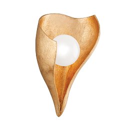 Nástěnné svítidlo MOONSTONE ocel/sklo zlatá/bílá G9 1x6W - HUDSON VALLEY (Corbettt) Obrázek pro produkt Nástěnné svítidlo MOONSTONE ocel/sklo zlatá/bílá G9 1x6W - HUDSON VALLEY (Corbettt)