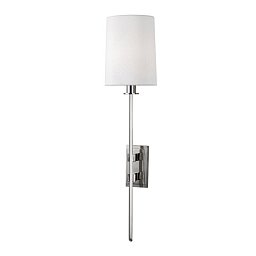 Nástěnné svítidlo FREDONIA mosaz/hedvábí nikl/bílá E14 1x60W - HUDSON VALLEY Obrázek pro produkt Nástěnné svítidlo FREDONIA mosaz/hedvábí nikl/bílá E14 1x60W - HUDSON VALLEY