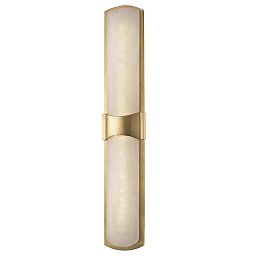 Nástěnné svítidlo VALENCIA ocel/alabastr staromosaz LED 18W 2700K stmívatelné - HUDSON VALLEY Obrázek pro produkt Nástěnné svítidlo VALENCIA ocel/alabastr staromosaz LED 18W 2700K stmívatelné - HUDSON VALLEY