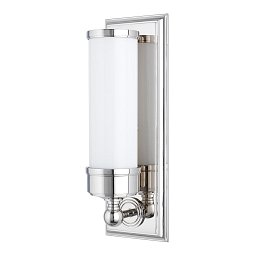 Nástěnné svítidlo EVERETT mosaz/sklo nikl/opál E27 1x100W - HUDSON VALLEY Obrázek pro produkt Nástěnné svítidlo EVERETT mosaz/sklo nikl/opál E27 1x100W - HUDSON VALLEY