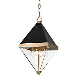 Závěsné svítidlo COLTRANE ocel/akryl staromosaz/čirá E14 4x25W - HUDSON VALLEY Obrázek pro produkt Závěsné svítidlo COLTRANE ocel/akryl staromosaz/čirá E14 4x25W - HUDSON VALLEY