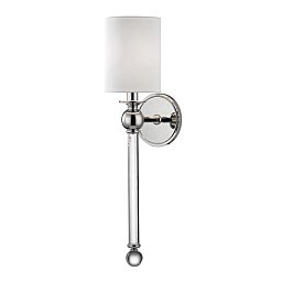 Nástěnné svítidlo GORDON mosaz/hedvábí nikl/bílá E14 1x40W - HUDSON VALLEY Obrázek pro produkt Nástěnné svítidlo GORDON mosaz/hedvábí nikl/bílá E14 1x40W - HUDSON VALLEY