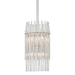 Závěsné svítidlo WALLIS ocel/sklo nikl/čirá E14 6x40W - HUDSON VALLEY Obrázek pro produkt Závěsné svítidlo WALLIS ocel/sklo nikl/čirá E14 6x40W - HUDSON VALLEY