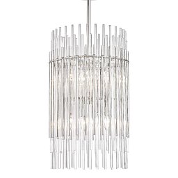 Závěsné svítidlo WALLIS ocel/sklo nikl/čirá E14 8x40W - HUDSON VALLEY Obrázek pro produkt Závěsné svítidlo WALLIS ocel/sklo nikl/čirá E14 8x40W - HUDSON VALLEY