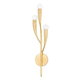Nástěnné svítidlo LABRA ocel zlatá E14 3x60W - HUDSON VALLEY Obrázek pro produkt Nástěnné svítidlo LABRA ocel zlatá E14 3x60W - HUDSON VALLEY