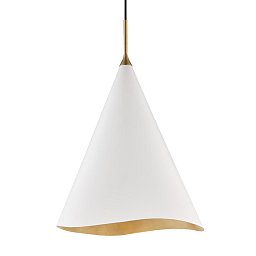Závěsné svítidlo MARTINI ocel/hliník zlatá/bílá E27 1x20W - HUDSON VALLEY Obrázek pro produkt Závěsné svítidlo MARTINI ocel/hliník zlatá/bílá E27 1x20W - HUDSON VALLEY