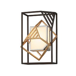 Nástěnné svítidlo CUBIST kov/akryl bronz/zlatá/bílá LED 12W 2700 - HUDSON VALLEY (Troy) Obrázek pro produkt Nástěnné svítidlo CUBIST kov/akryl bronz/zlatá/bílá LED 12W 2700 - HUDSON VALLEY (Troy)