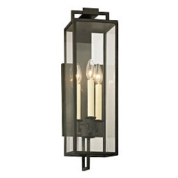 Venkovní nástěnné svítidlo BECKHAM kov/sklo železo/čirá E14 3x40W - HUDSON VALLEY (Troy) Obrázek pro produkt Venkovní nástěnné svítidlo BECKHAM kov/sklo železo/čirá E14 3x40W - HUDSON VALLEY (Troy)