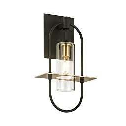 Venkovní nástěnné svítidlo SMYTH kov/mosaz/sklo bronz/kartáčovaná mosaz/čirá E14 1x8W - HUDSON VALLEY (Troy) Obrázek pro produkt Venkovní nástěnné svítidlo SMYTH kov/mosaz/sklo bronz/kartáčovaná mosaz/čirá E14 1x8W - HUDSON VALLEY (Troy)