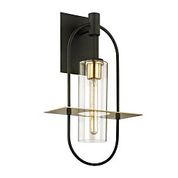 Venkovní nástěnné svítidlo SMYTH kov/mosaz/sklo bronz/kartáčovaná mosaz/čirá E27 1x13W - HUDSON VALLEY (Troy) Obrázek pro produkt Venkovní nástěnné svítidlo SMYTH kov/mosaz/sklo bronz/kartáčovaná mosaz/čirá E27 1x13W - HUDSON VALLEY (Troy)