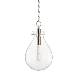 Závěsné svítidlo IVY ocel/sklo nikl/čirá E27 1x7W - HUDSON VALLEY Obrázek pro produkt Závěsné svítidlo IVY ocel/sklo nikl/čirá E27 1x7W - HUDSON VALLEY