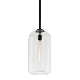 Závěsné svítidlo DISTRICT kov/sklo černá/čirá E27 1x40W - HUDSON VALLEY (Troy) Obrázek pro produkt Závěsné svítidlo DISTRICT kov/sklo černá/čirá E27 1x40W - HUDSON VALLEY (Troy)