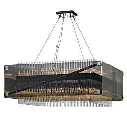Závěsné svítidlo APOLLO kov/sklo bronz/chrom/kouřová E14 16x40W - HUDSON VALLEY (Troy) Obrázek pro produkt Závěsné svítidlo APOLLO kov/sklo bronz/chrom/kouřová E14 16x40W - HUDSON VALLEY (Troy)