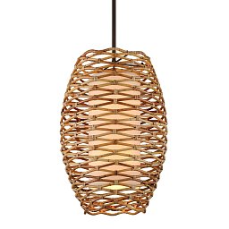 Závěsné svítidlo BALBOA ratan hnědá E14 8x40W - HUDSON VALLEY (Troy) Obrázek pro produkt Závěsné svítidlo BALBOA ratan hnědá E14 8x40W - HUDSON VALLEY (Troy)