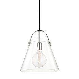 Závěsné svítidlo KARIN ocel/sklo nikl/čirá E27 1x60W - HUDSON VALLEY (Mitzi) Obrázek pro produkt Závěsné svítidlo KARIN ocel/sklo nikl/čirá E27 1x60W - HUDSON VALLEY (Mitzi)