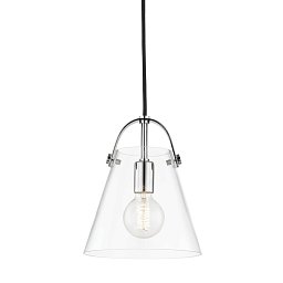 Závěsné svítidlo KARIN ocel/sklo nikl/čirá E27 1x60W - HUDSON VALLEY (Mitzi) Obrázek pro produkt Závěsné svítidlo KARIN ocel/sklo nikl/čirá E27 1x60W - HUDSON VALLEY (Mitzi)