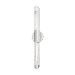 Nástěnné svítidlo CECILY ocel/sklo nikl/čirá E27 2x40W - HUDSON VALLEY (Mitzi) Obrázek pro produkt Nástěnné svítidlo CECILY ocel/sklo nikl/čirá E27 2x40W - HUDSON VALLEY (Mitzi)