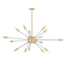 Závěsné svítidlo PIPPIN ocel staromosaz E14 15x40W - HUDSON VALLEY (Mitzi) Obrázek pro produkt Závěsné svítidlo PIPPIN ocel staromosaz E14 15x40W - HUDSON VALLEY (Mitzi)