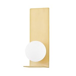 Nástěnné svítidlo LANI ocel/sklo staromosaz/opál G9 1x6W - HUDSON VALLEY (Mitzi) Obrázek pro produkt Nástěnné svítidlo LANI ocel/sklo staromosaz/opál G9 1x6W - HUDSON VALLEY (Mitzi)