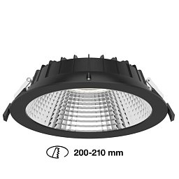 Zápustné svítidlo SLC Shift ⌀228mm 2CCT černé - TLG Obrázek pro produkt Zápustné svítidlo SLC Shift ⌀228mm 2CCT černé - TLG