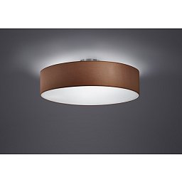 Stropní svítidlo HOTEL látkové hnědé 3x E27 60W Ø 50cm v.18cm matný nikl - TRIO Obrázek pro produkt Stropní svítidlo HOTEL látkové hnědé 3x E27 60W Ø 50cm v.18cm matný nikl - TRIO