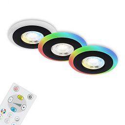 LED vestavná svítidla sada, pr.8,4 cm, 3x LED, 5 W, 460 lm, černá - BRILONER Obrázek pro produkt LED vestavná svítidla sada, pr.8,4 cm, 3x LED, 5 W, 460 lm, černá - BRILONER
