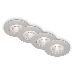 LED vestavná svítidla, pr.9 cm, 4x LED, 4,9 W, 480 lm, matný chrom - BRILO Obrázek pro produkt LED vestavná svítidla, pr.9 cm, 4x LED, 4,9 W, 480 lm, matný chrom - BRILO