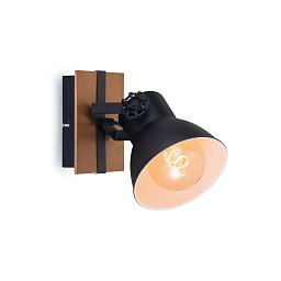 Bodové svítidlo 21 cm 1x E27 max. 25W černá - BRILO Obrázek pro produkt Bodové svítidlo 21 cm 1x E27 max. 25W černá - BRILO