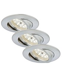 3ks sada LED vestavné svítidlo, pr. 8,2 cm, 5 W, hliník - BRILONER Obrázek pro produkt 3ks sada LED vestavné svítidlo, pr. 8,2 cm, 5 W, hliník - BRILONER