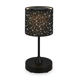 LED bateriové stolní svítidlo, pr.12,5 cm, LED modul, 3W, 350 lm, černá - BRILO Obrázek pro produkt LED bateriové stolní svítidlo, pr.12,5 cm, LED modul, 3W, 350 lm, černá - BRILO